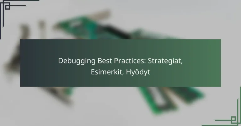 Debugging Best Practices: Strategiat, Esimerkit, Hyödyt